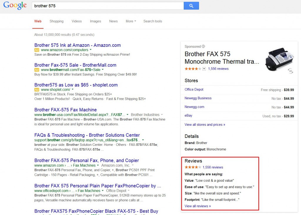 Anuncio de Knowledge Panel