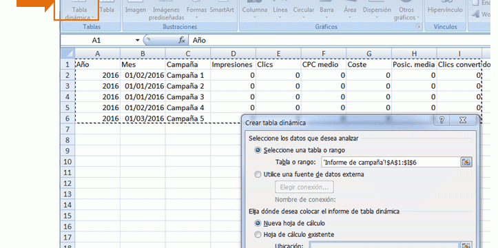 tabla dinámica excel
