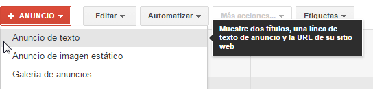 Crear anuncios expandidos AdWords